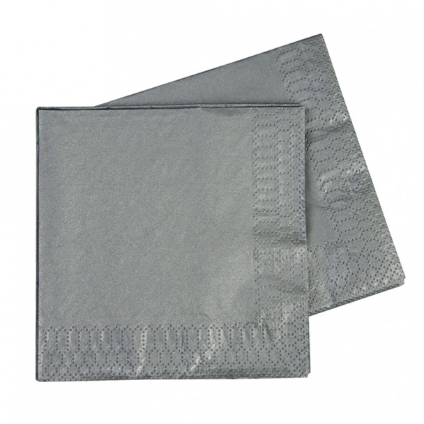 Serviette Silver Metallic Lunch 2Ply 40 - Five Star