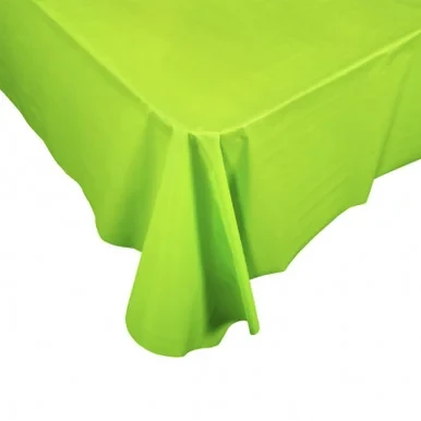 Tablecloth Green Lime Rectangle Plastic
