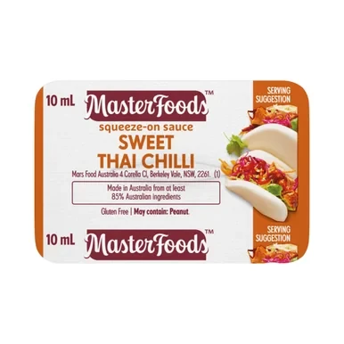 Thai Sweet Chilli Sauce Squeezy Portions 20 Pack