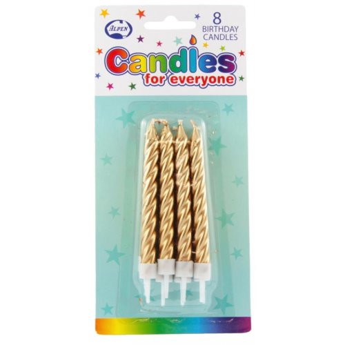 Candle Jumbo Gold 8Pkt - Alpen
