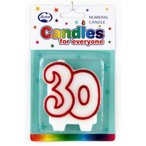 Candle Numeral 30