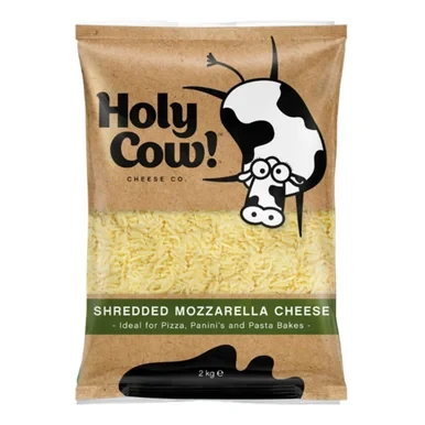 Holy Cow Shredded Mozzarella Cheese  2kg