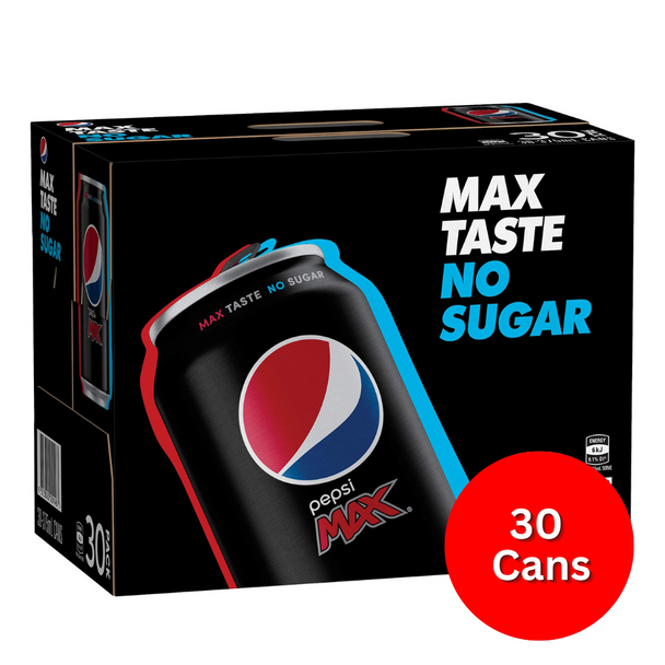 Pepsi Max No Sugar 30 x 375ml Cans