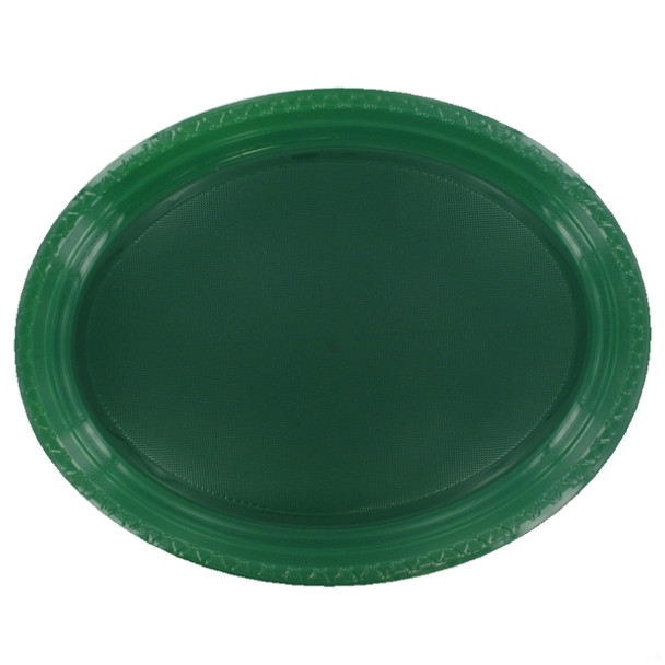 Plate Oval 315mmx245 Green Hunter 20 Pkt