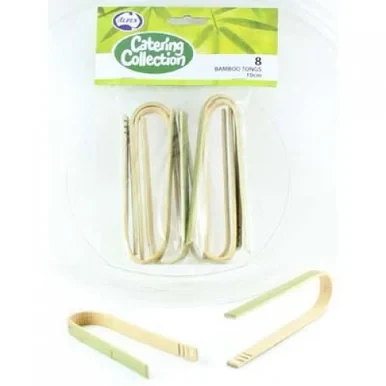 Bamboo Tongs 10cm x 8 Pack