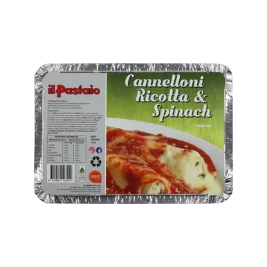 Il Pastaio Cannelloni Ricotta & Spinach 850g