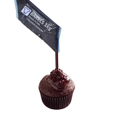 Bakels Ready To Use Chocolate Ganache Piping Bag 1kg