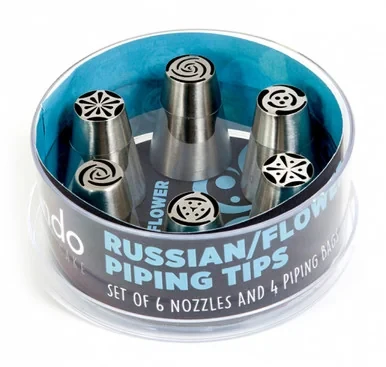 Russian Flower Piping Bag Tips 10 Piece Set