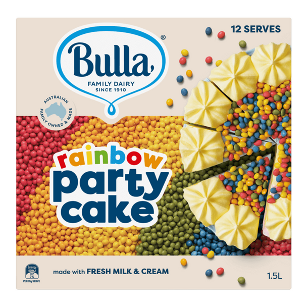 Bulla Rainbow Ice Cream Party Cake Box View