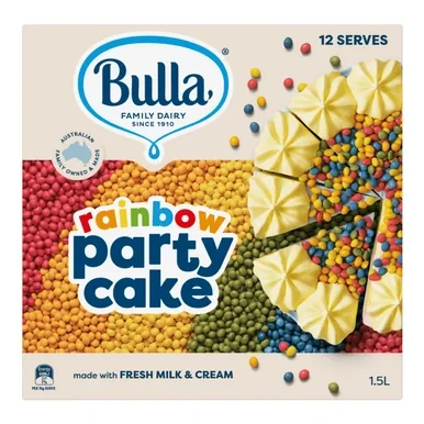 Bulla Rainbow Ice Cream Party Cake