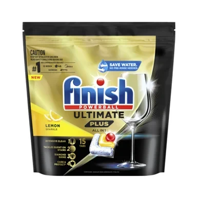 Finish Powerball Ultimate Plus Lemon Sparkle 15 Pack