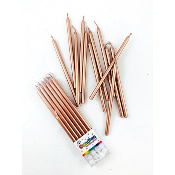 Rose Gold Slim Candle 12pk