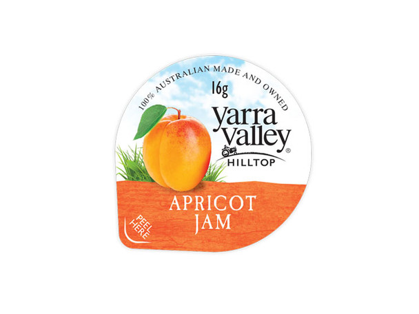 Yarra Valley Apricot Jam Portion Control x 20 pack Yarra Valley Hilltop foodservice product