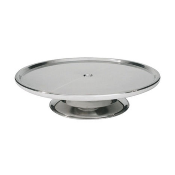 Stainless Steel Cake Stand With a Low Base 330mm x 70mm