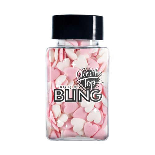 Edible Pink and White Hearts 55g