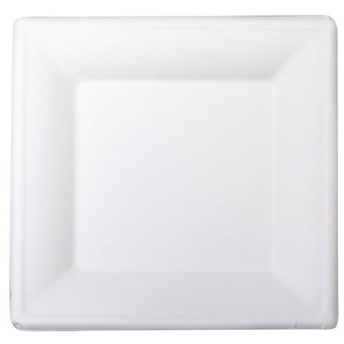 envirochoice Square 10" Natural Fibre Dinner Plates 25 Pack