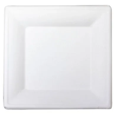 Square 10" Natural Fibre Dinner Plates 25 Pack