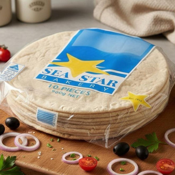 Sea Star Greek Pita Souvlaki Bread 10 pack