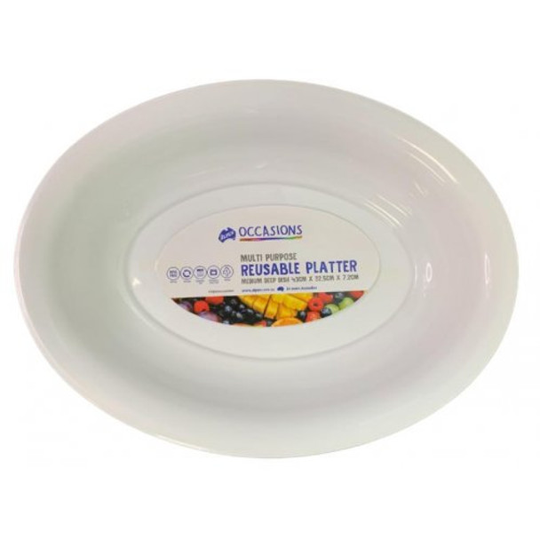 Medium Oval Reusable Deep Dish Bowl Platter