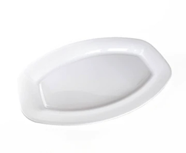 Reusable White Oval Plastic Platter 20 inch