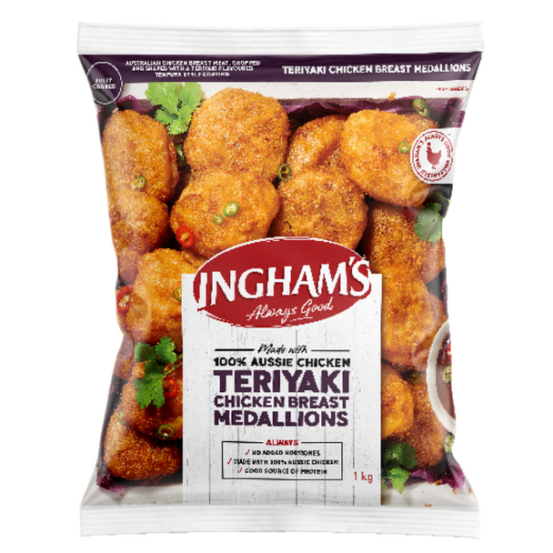 Ingham’s Teriyaki Chicken Breast Medallions 1kg