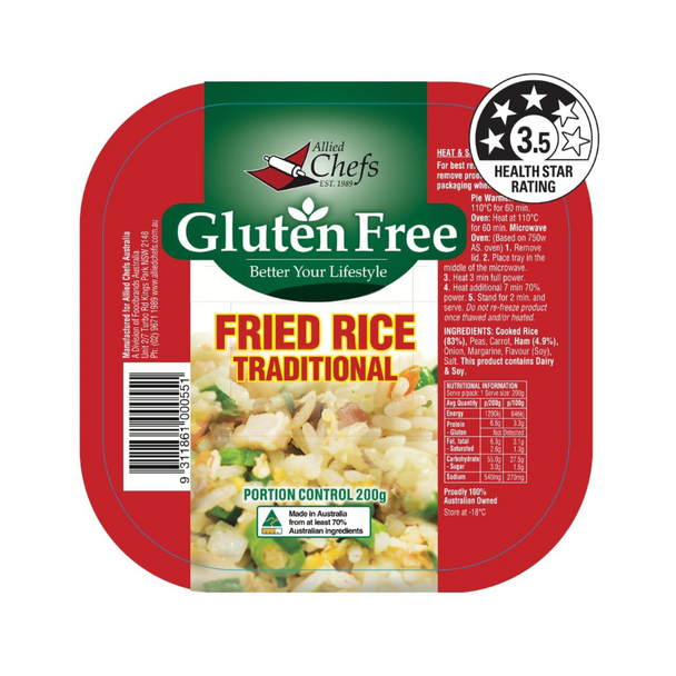 Allied Chefs Gluten Free Fried Rice Single Serve 200g