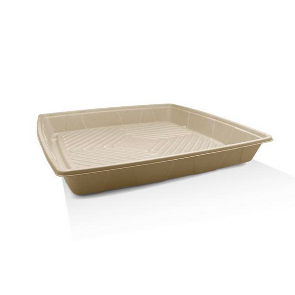 Natural Sugarcane Platter 16″ Square