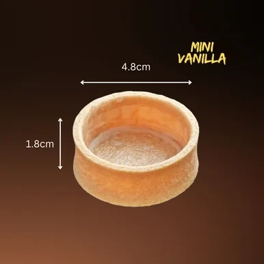 Vanilla Small Tart Shells Round 4.8cm 25 Pack