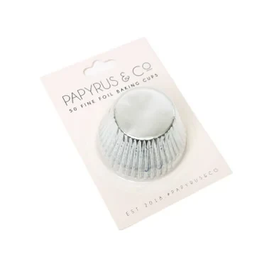 Silver Baking Cups 50 Pack