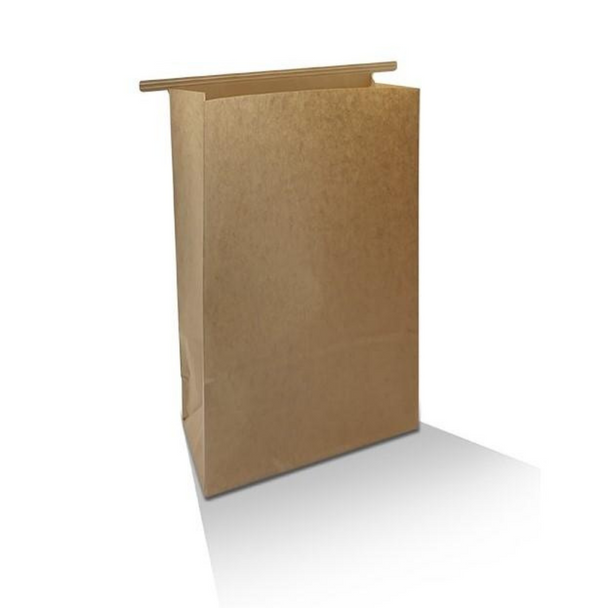Tin Tie Brown Paper Bag Large No Window 50 Pack