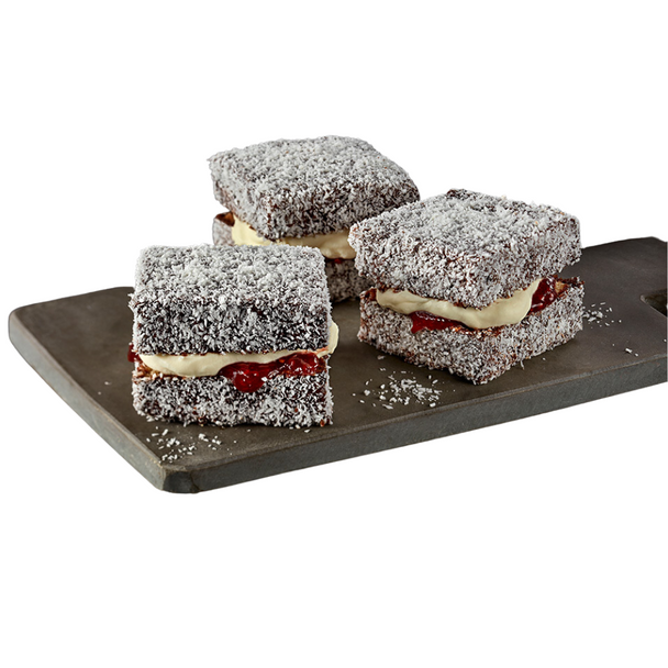 Fresh Lamingtons With Jam & Cream