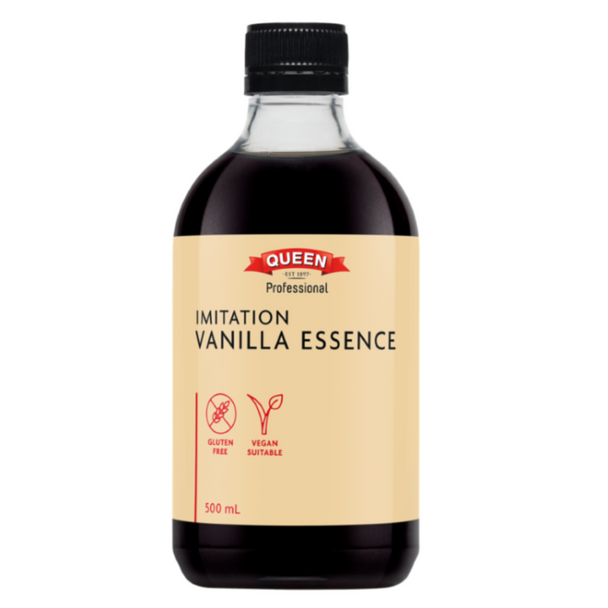Queen Professional Imitation Vanilla Essence 500ml available from Padstow Food Service