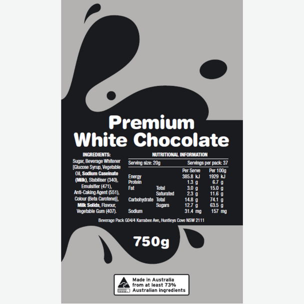 Aramac Premium White Chocolate 750g