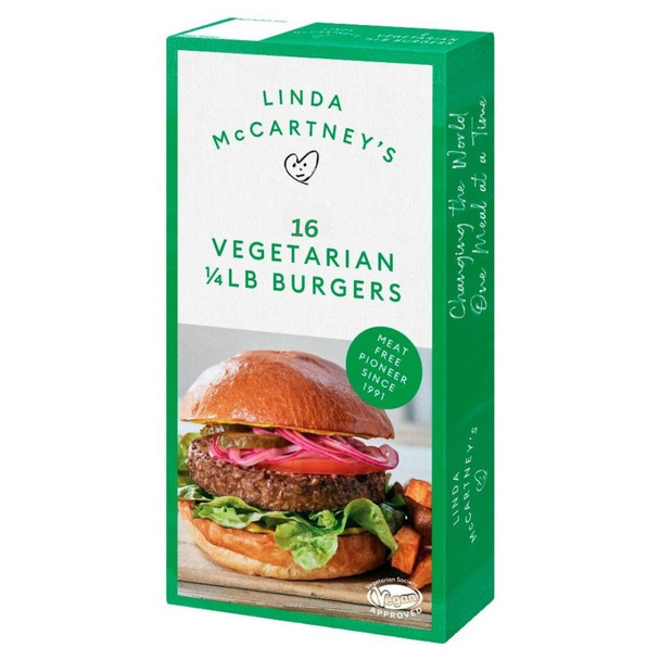 Linda McCartney Vegetarian Quarter Pounder Burgers 16 Pack