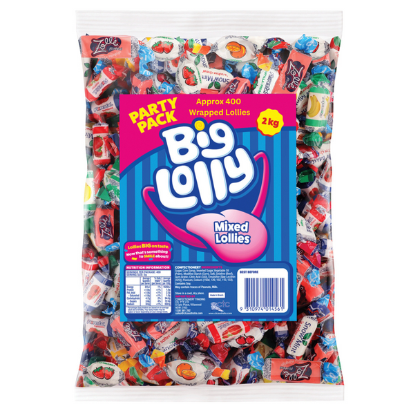 Mixed Wrapped Lolly Party Pack 2kg