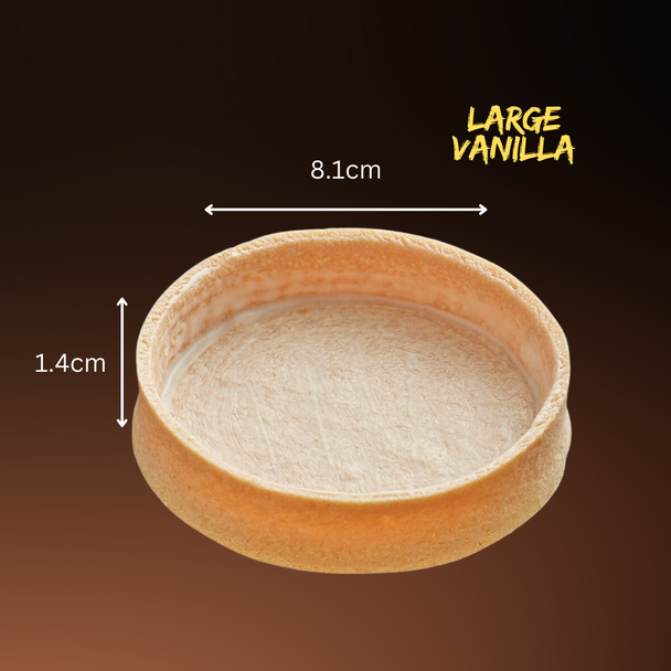 La Rose Noire Vanilla Large Tart Shells Round 5.7cm 9 Pack