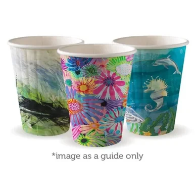 Biopak Art Series Double Wall Biocups 255ml 8oz 50 pack