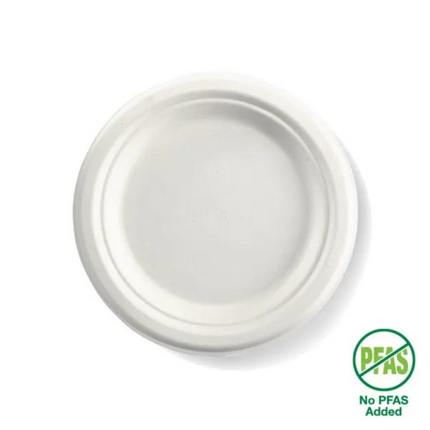 Biopak White Round 7" Snack BioPlates 125 Pack