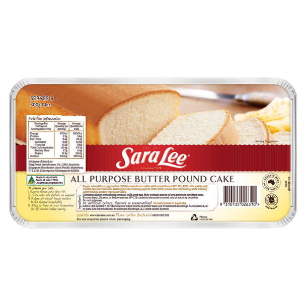 Sara Lee All Purpose Butter Pound Cake 300g
