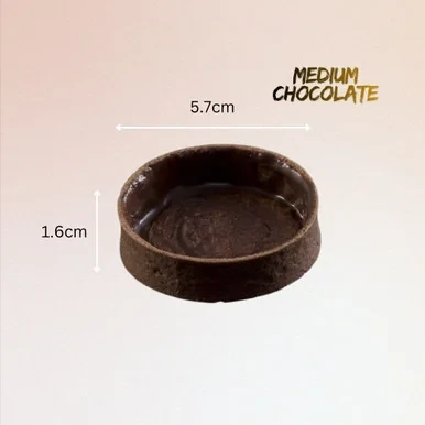 Chocolate Medium Tart Shells Round 5.7cm 20 Pack