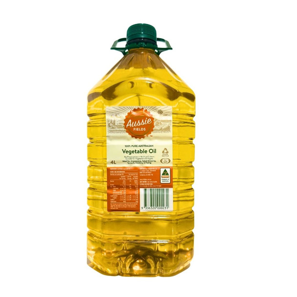 Aussie Fields 100% Pure Australian Vegetable Oil 4 Litre