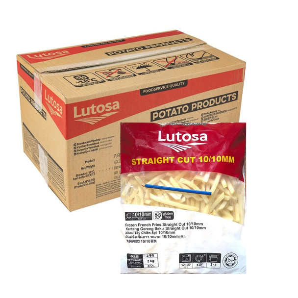 Lutosa Straight Cut Chips 10mm 6 x 2kg Carton