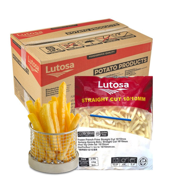 Lutosa Straight Cut Chips 10mm 6 x 2kg Carton