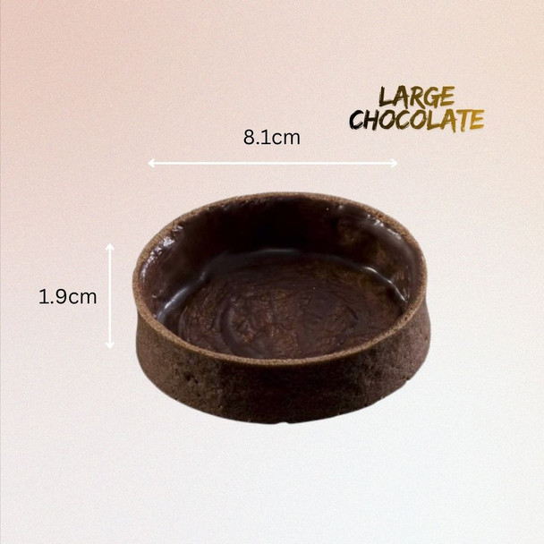 Chocolate Tart Shells Large Round 8.1cm 45 Pack