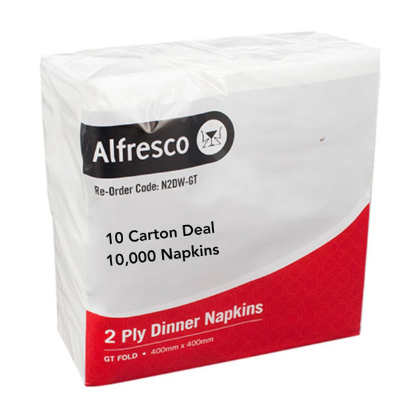 2 Ply Dinner Napkins 1000 Per Carton