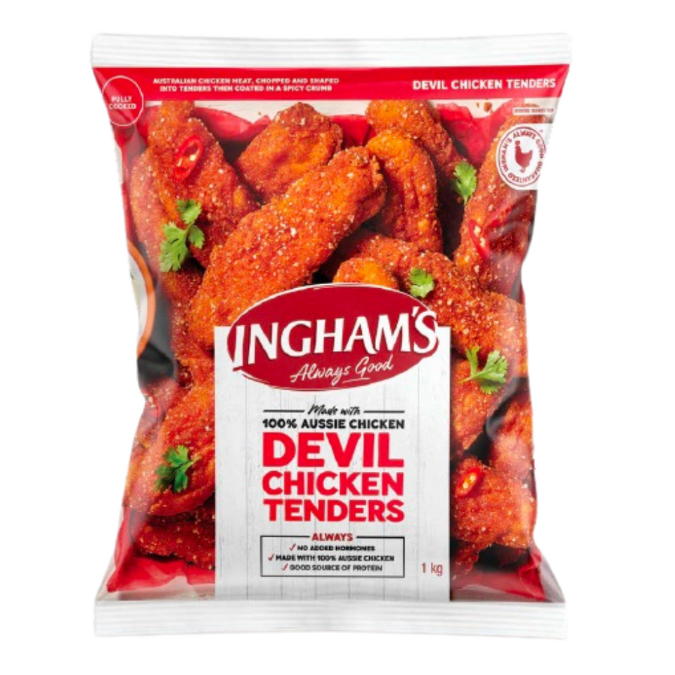 Inghams Devil Chicken Tenders 1kg Padstow Food service