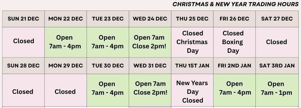 Christmas Trading Hours