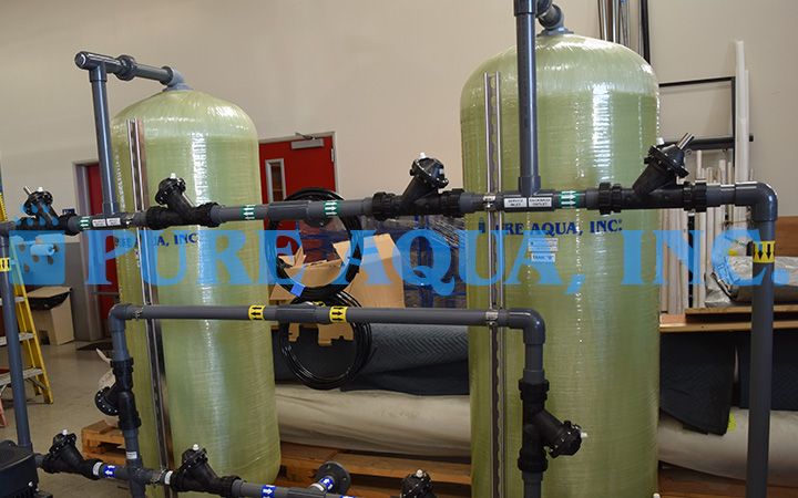 نظام التبادل المزدوج للتناضح العكسى 2x 12,000 GPD - الأردن 