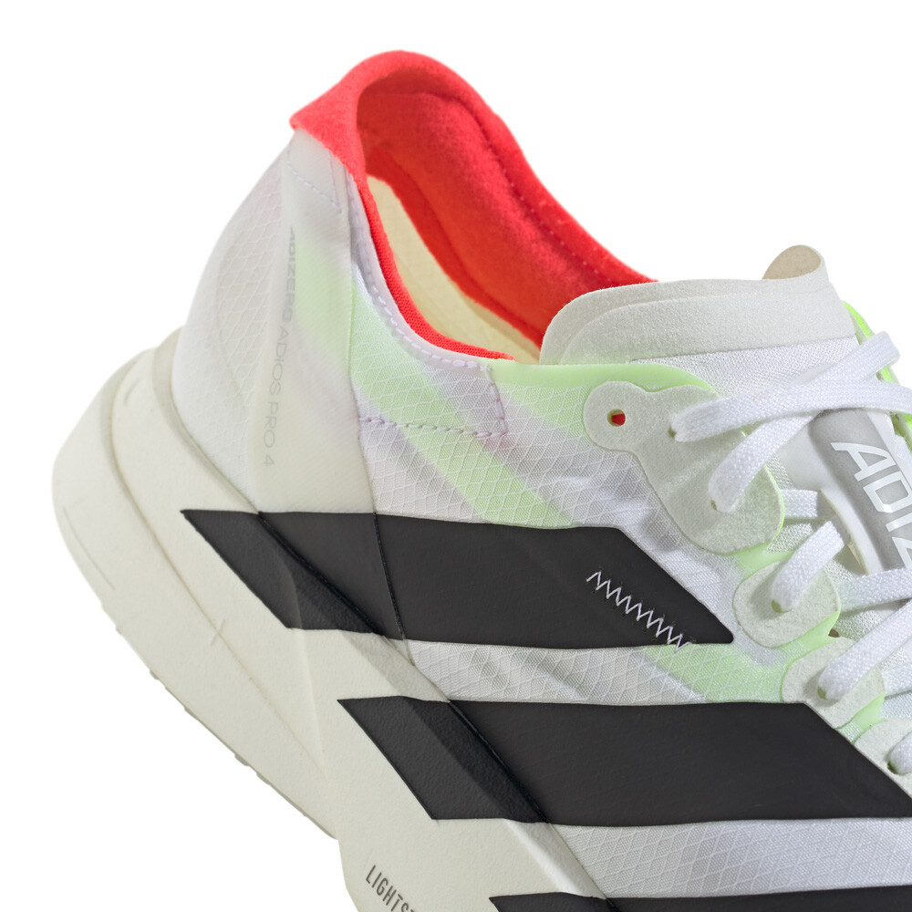 adidas Adizero Adios Pro 4 Women's Running Shoes | White/Core Black/Silver Metallic — photo 8