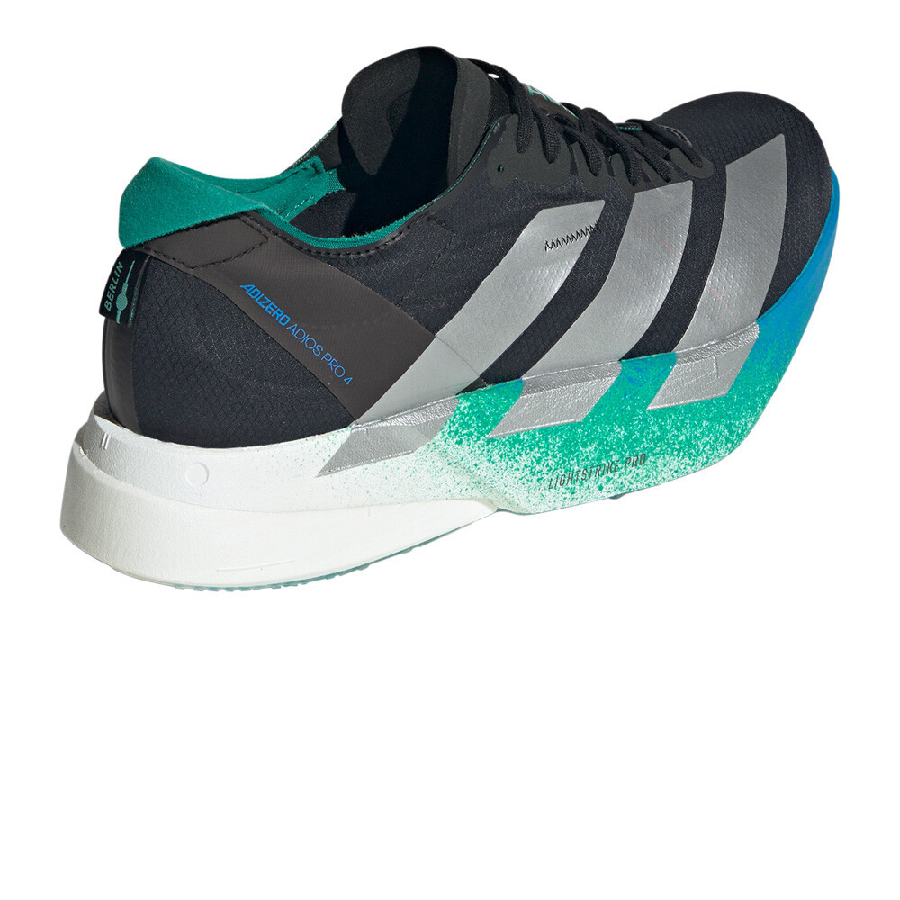 adidas Adizero Adios Pro 4 Men's Running Shoes | Core Black/Matte Silver/Glory Green — photo 7